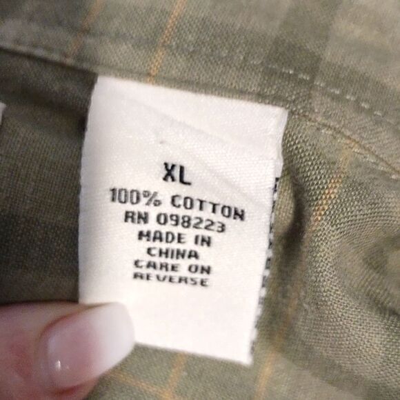 Magellan Men's Green Plaid Shirt - Picture 7 of 8